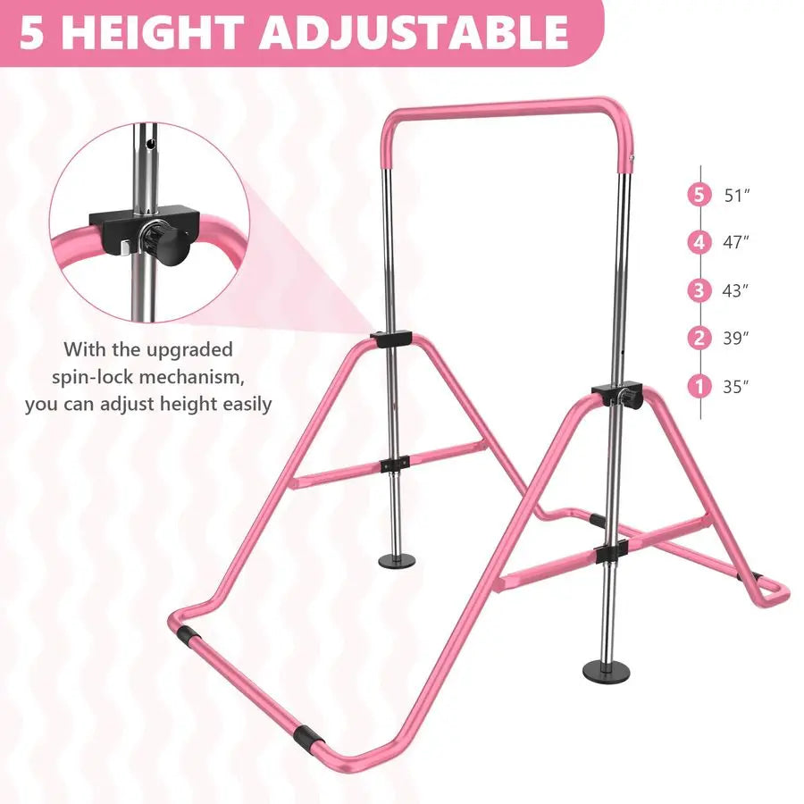 XMSJ Gymnastics Bar With Mat Foldable