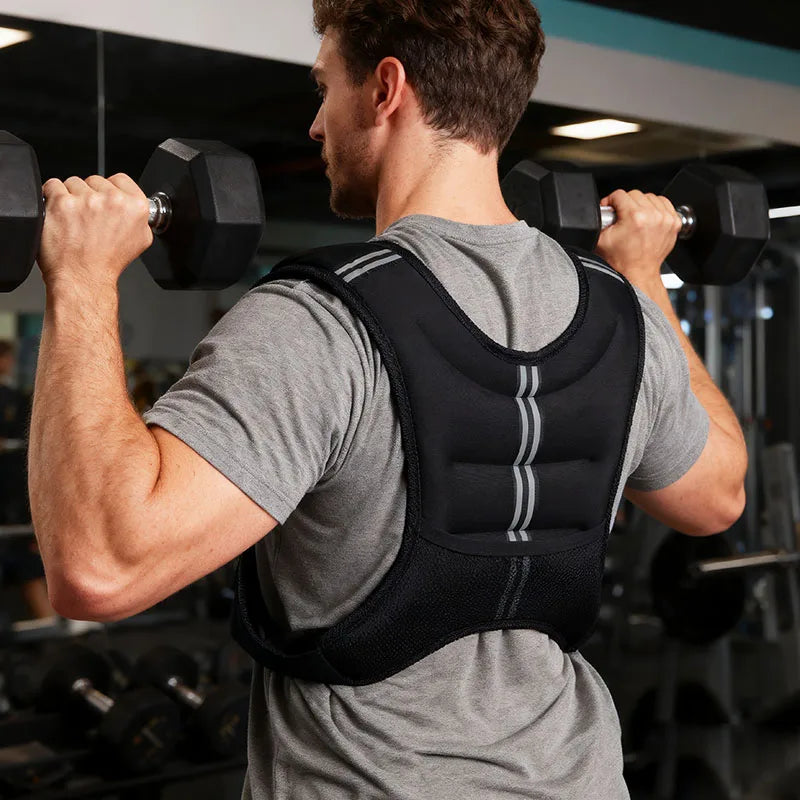 Adjustable Weighted Vest With Large Storage Pockets For