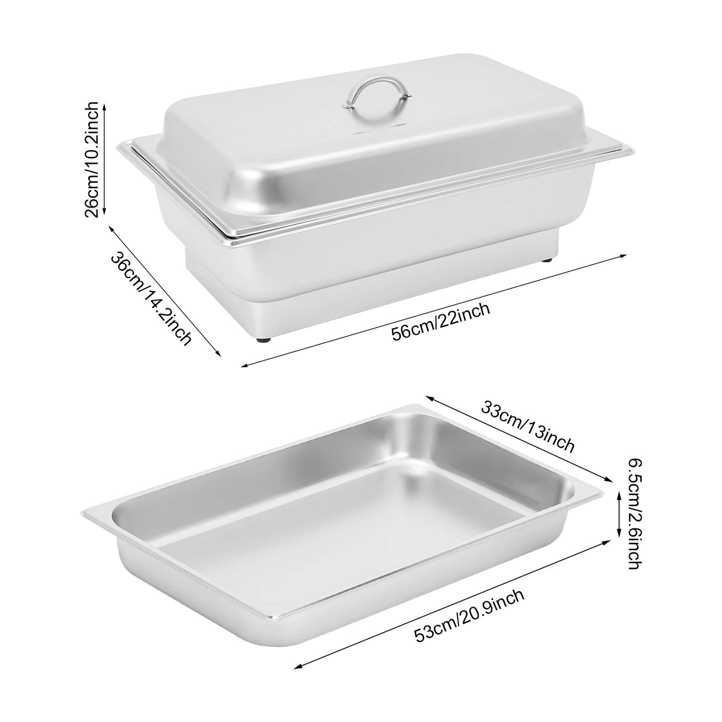 Bymaocar Electric Chafing Dish Buffet Warmer