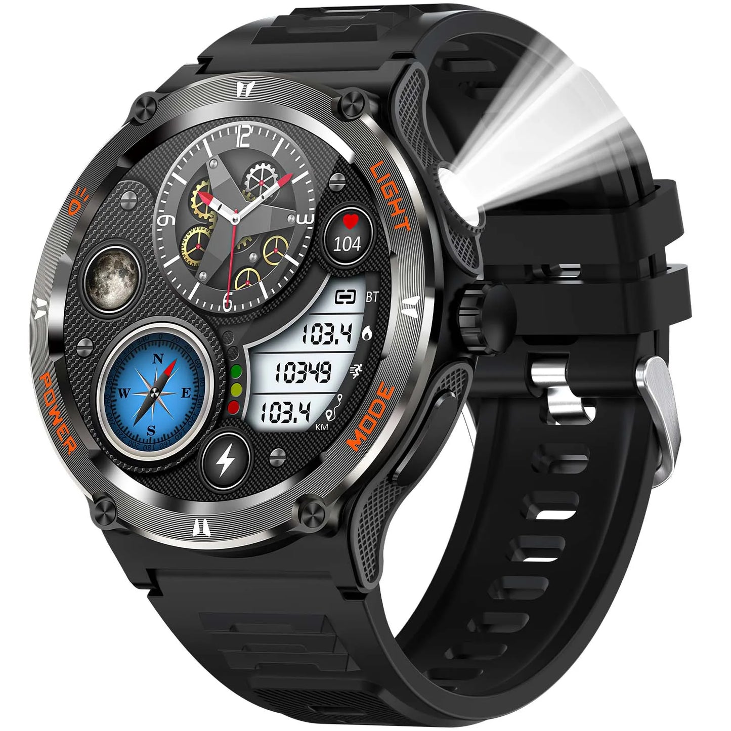 EIGIIS Smart Watch 3ATM Waterproof Heart Rate