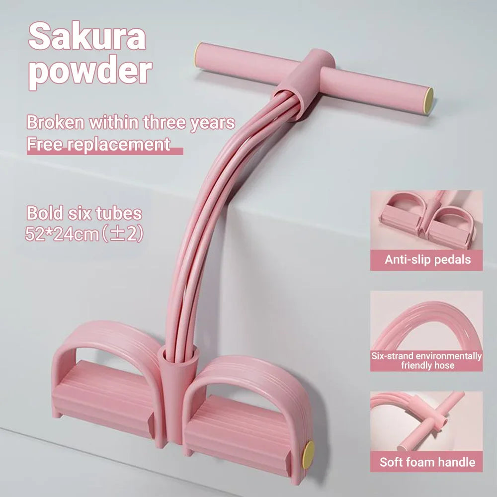 Six Tube Resistance Band Set for Fitness