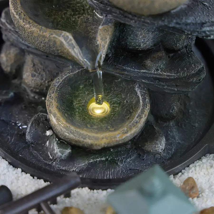 Tabletop Water Fountain Zen Pagoda