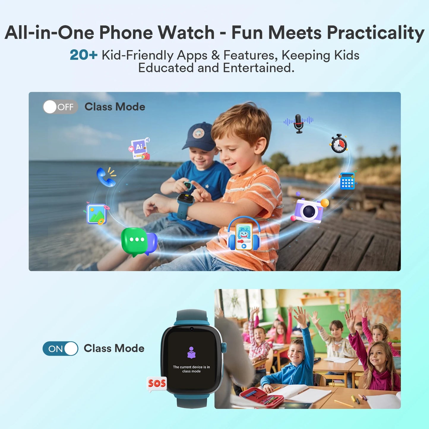 EIOTMART 4G Kids Smartwatch SOS Parental Controls
