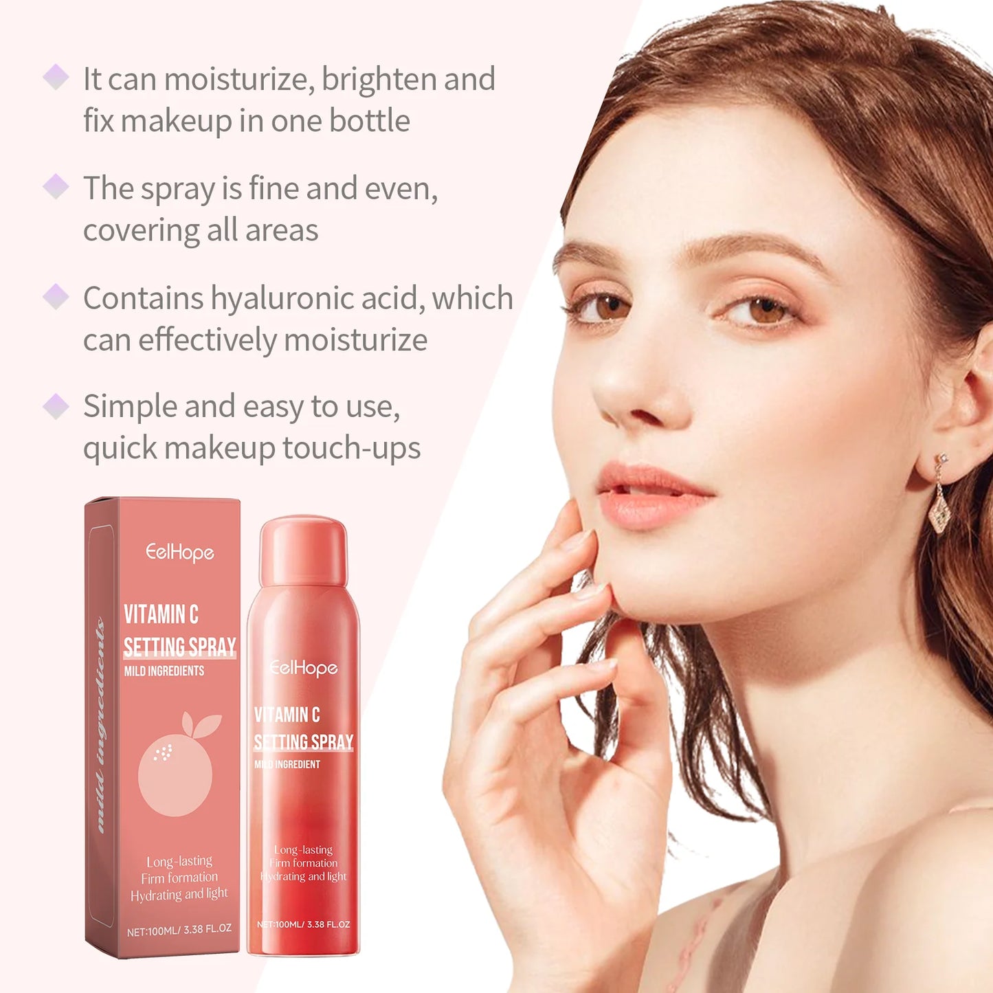 Eelhope Vitamin C Setting Spray Makeup Long Lasting Moisturizing