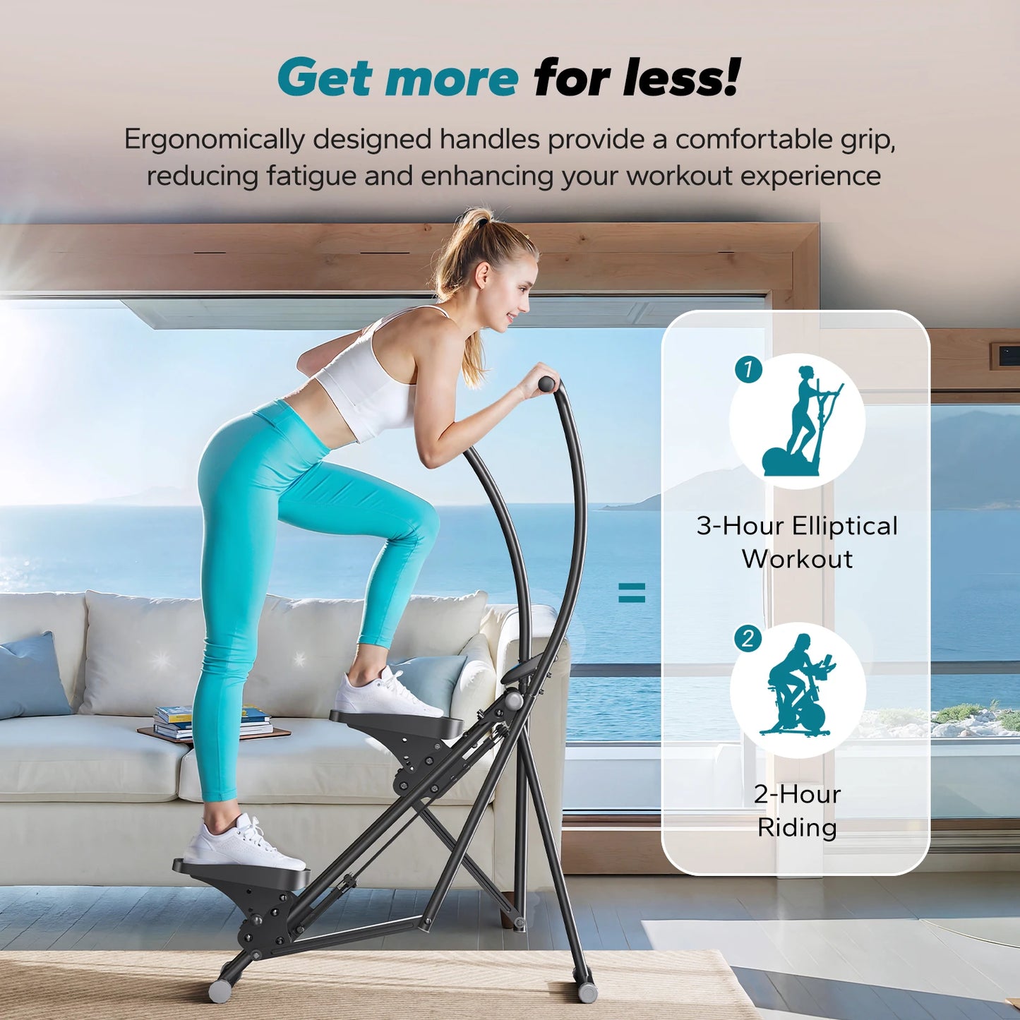MERACH Stair Stepper for Home Gym New Version for Full-Body Workout Compact Folding Stair Climber with Extended Step Range