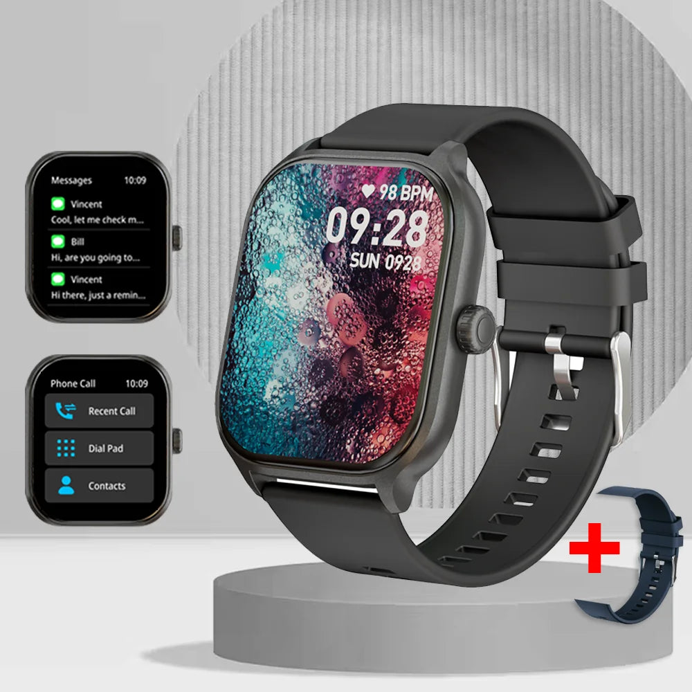 LAXASFIT Smartwatch Bluetooth Calling Voice Assistant 100 Sports Android Ios