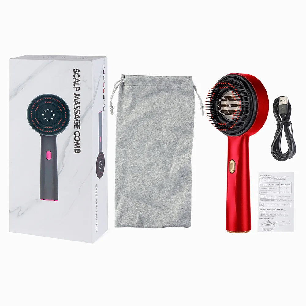 Foreverlily Electric Vibration Massage Comb For Hair Growth Therapy