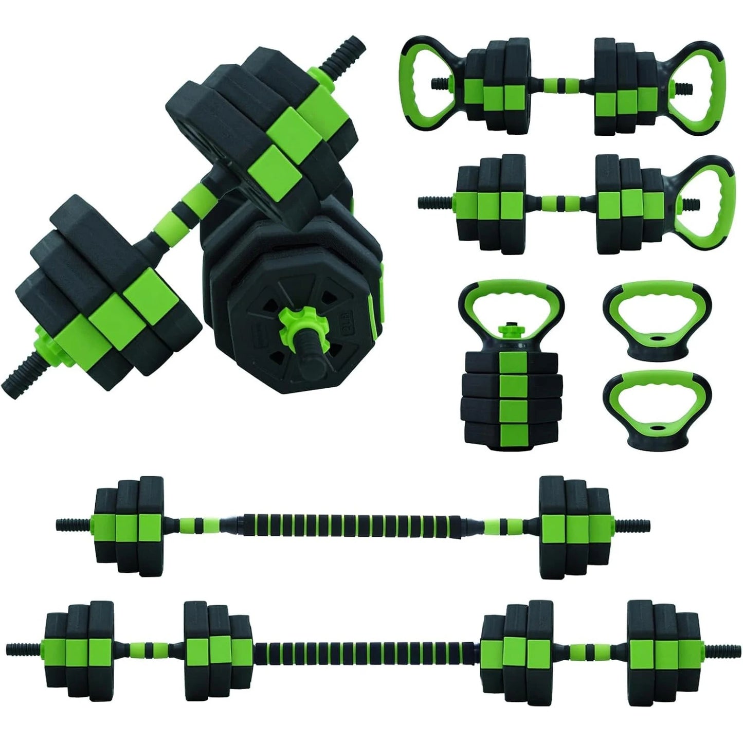 HiMISS 4-In-1 Adjustable Kettlebell Dumbbell Set
