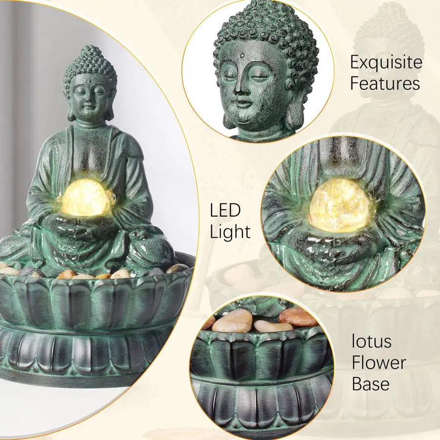Buddha Tabletop Meditation Fountain Zen Water