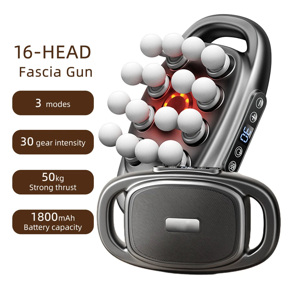 Foreverlily 16 Heads Fascia Gun High Frequency Massage