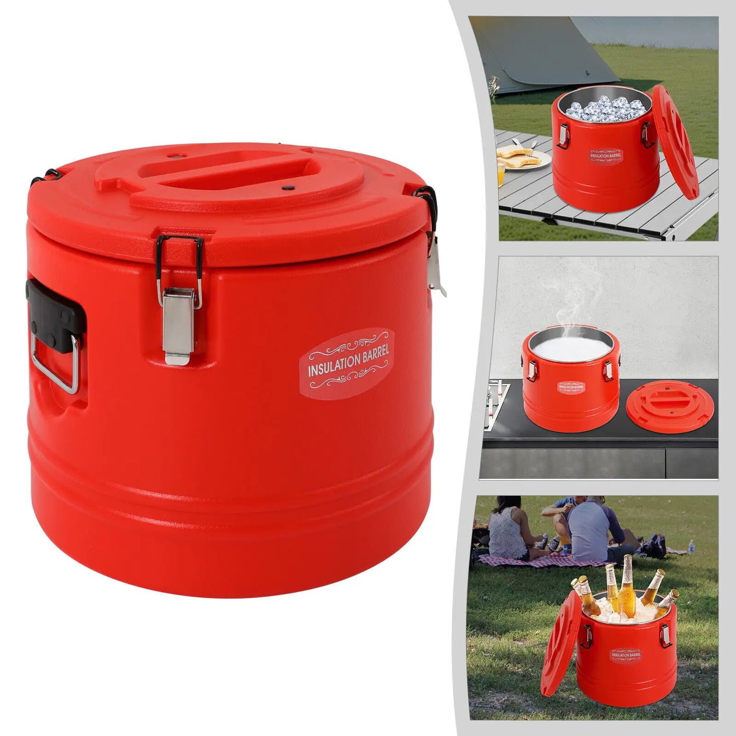 Insulated Beverage Cooler Bucket For Outdoor Dining And Parties