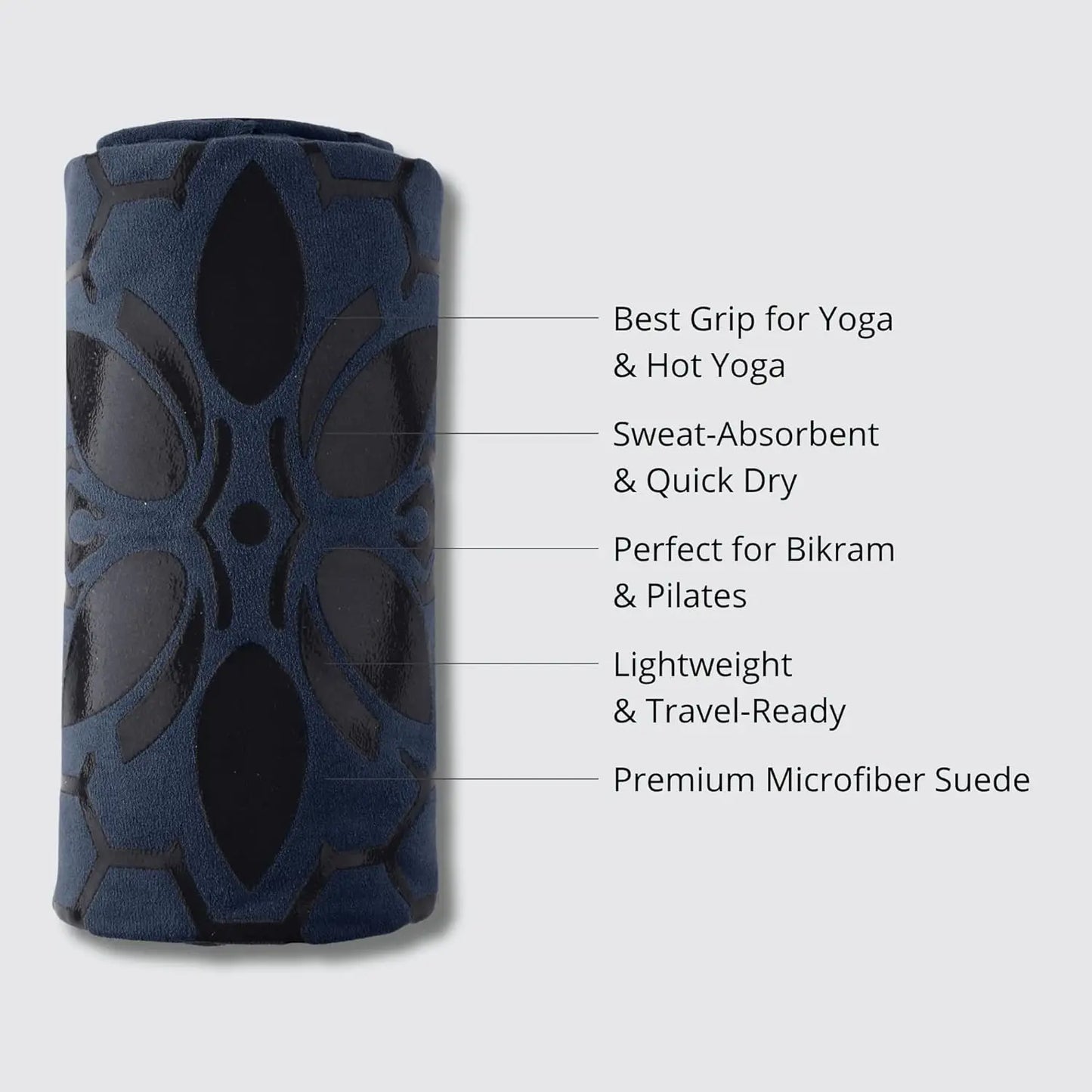 Non Slip Yoga Mat Towel With Honeycomb Grip