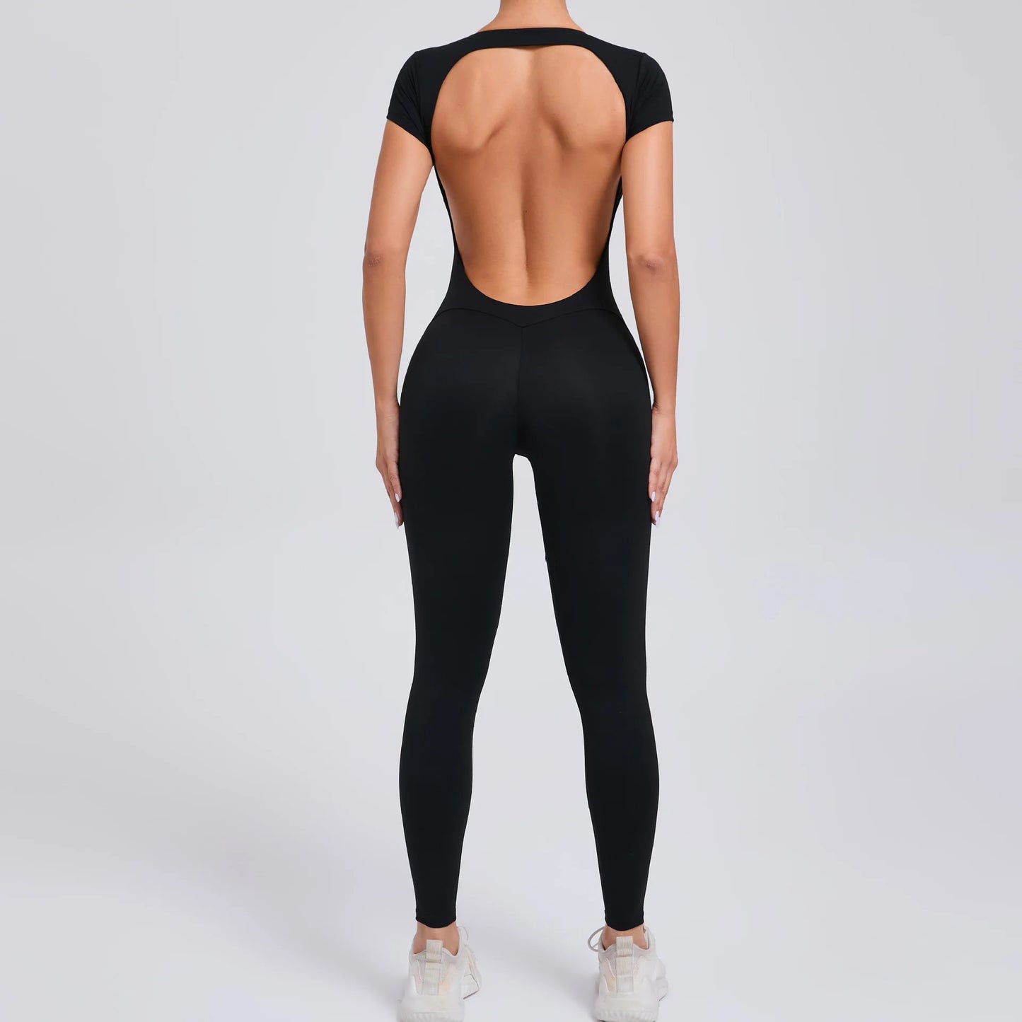 COZOKCN Yoga Jumpsuit Open Back One Piece Women