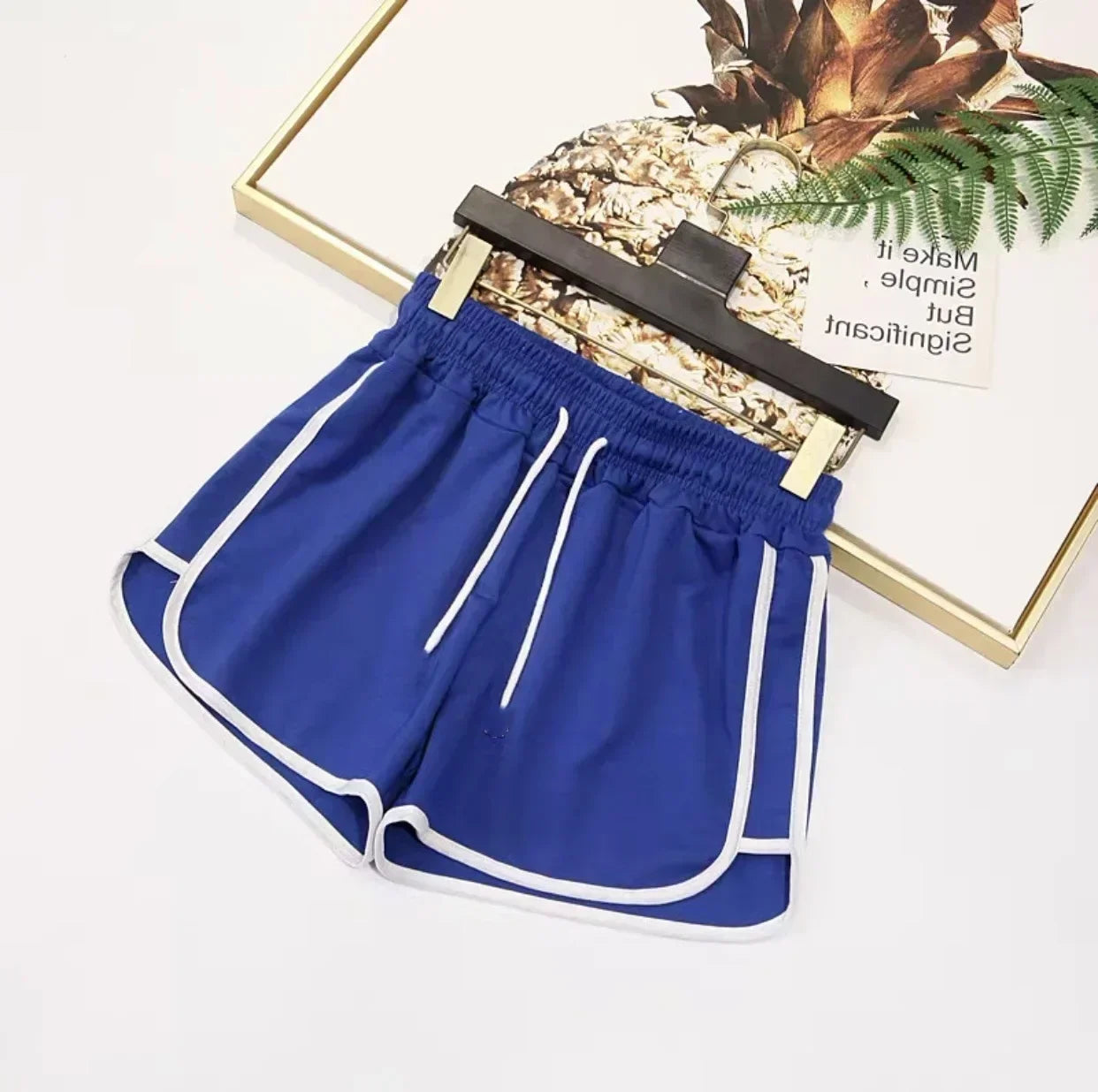 Striped Sports Shorts Women Loose Wide Leg