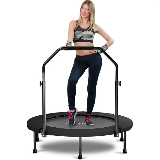 NONE Rebounder Trampoline Foldable With U Bar Handle 350lb