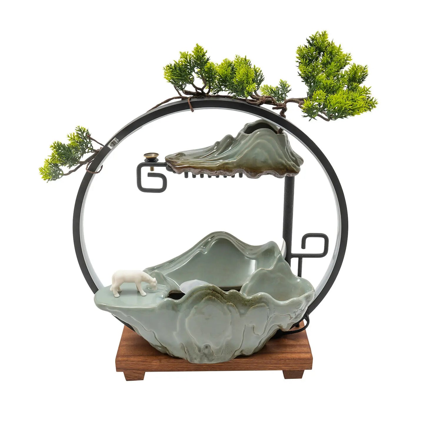 Indoor Tabletop Water Fountain Waterfall Mist LED