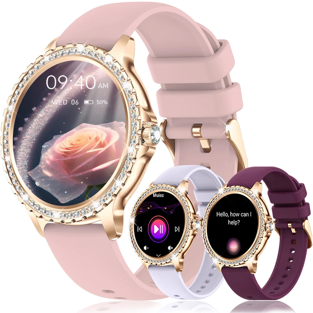 INNOFOVO Women Smartwatch Touchscreen Fitness Tracker With Wireless Calls