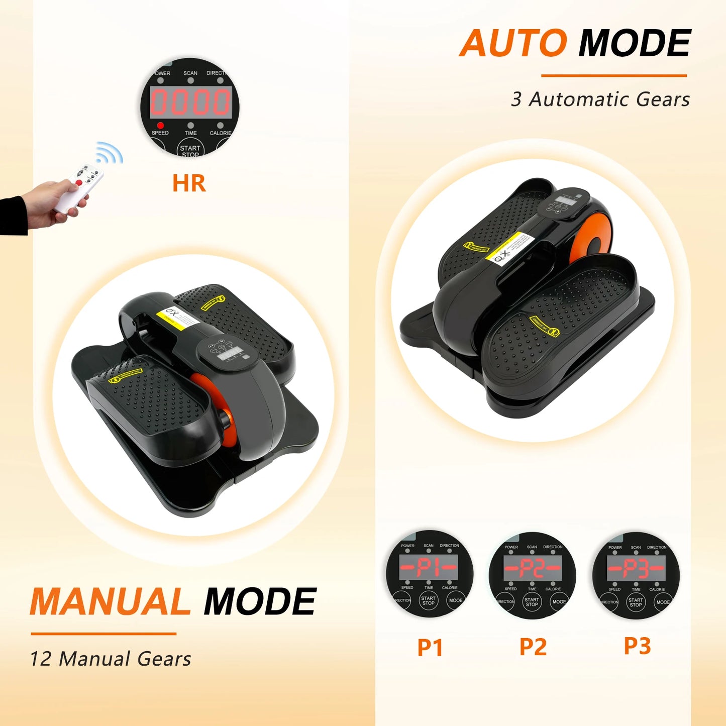 GamewiuHign Under Desk Elliptical Exerciser