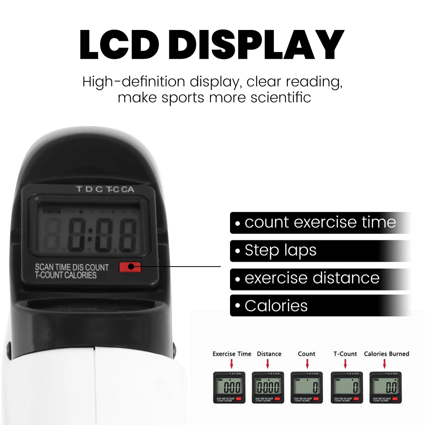 Mini Exercise Bike Multi-Function Stepper Digital Under Desk LCD Screen Display Training Pedal Exerciser Peddler for Leg Arm