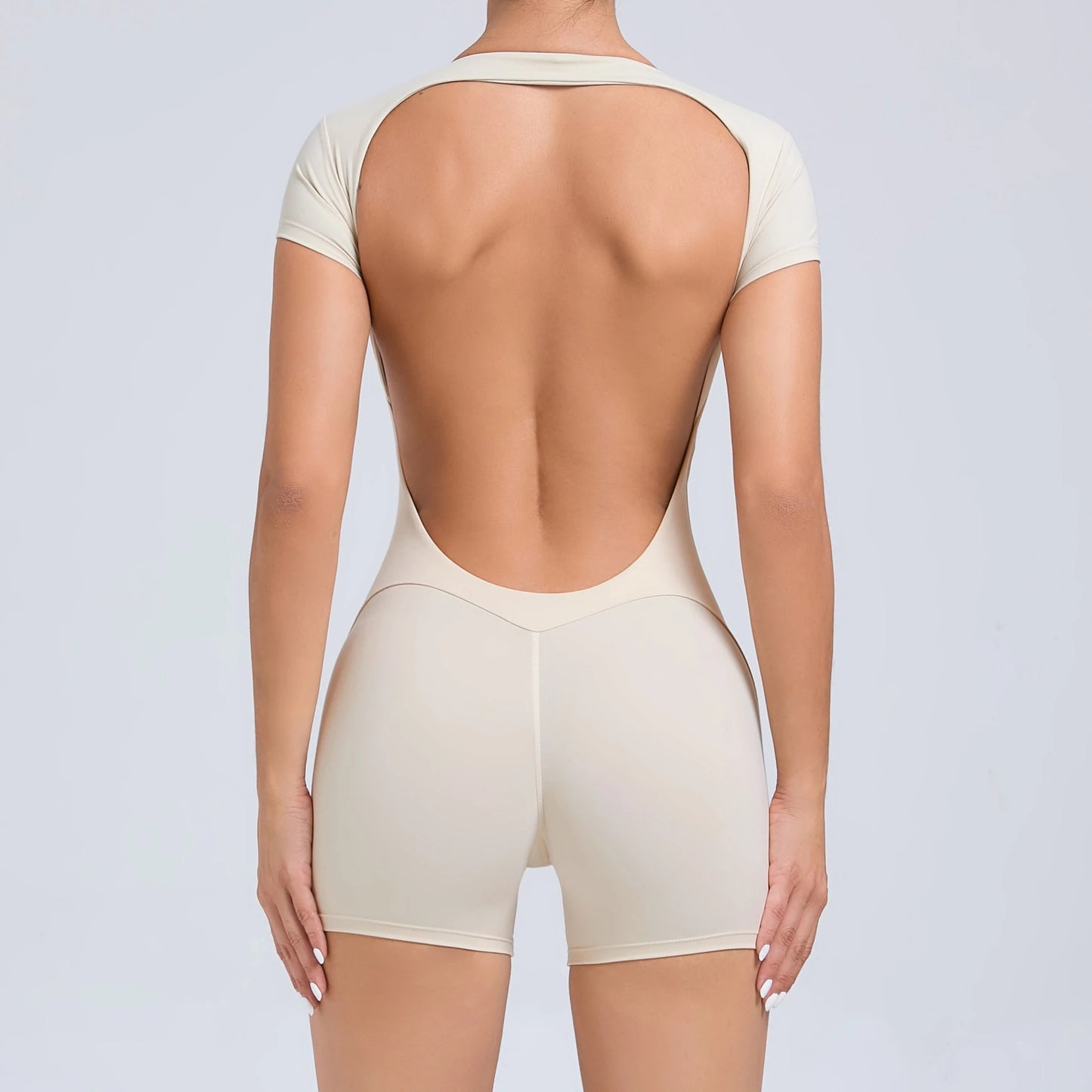 COZOKCN Yoga Jumpsuit Open Back One Piece Women