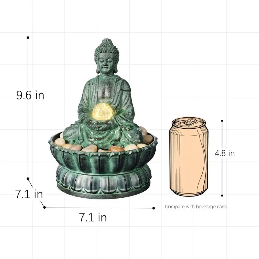Buddha Tabletop Meditation Fountain Zen Water