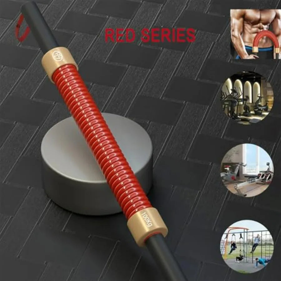 Red Power Twister Bar Arm Shoulder Upper Body Chest Builder Strengthener Spring Exercise Bicep Blaster 80kg-176lbs