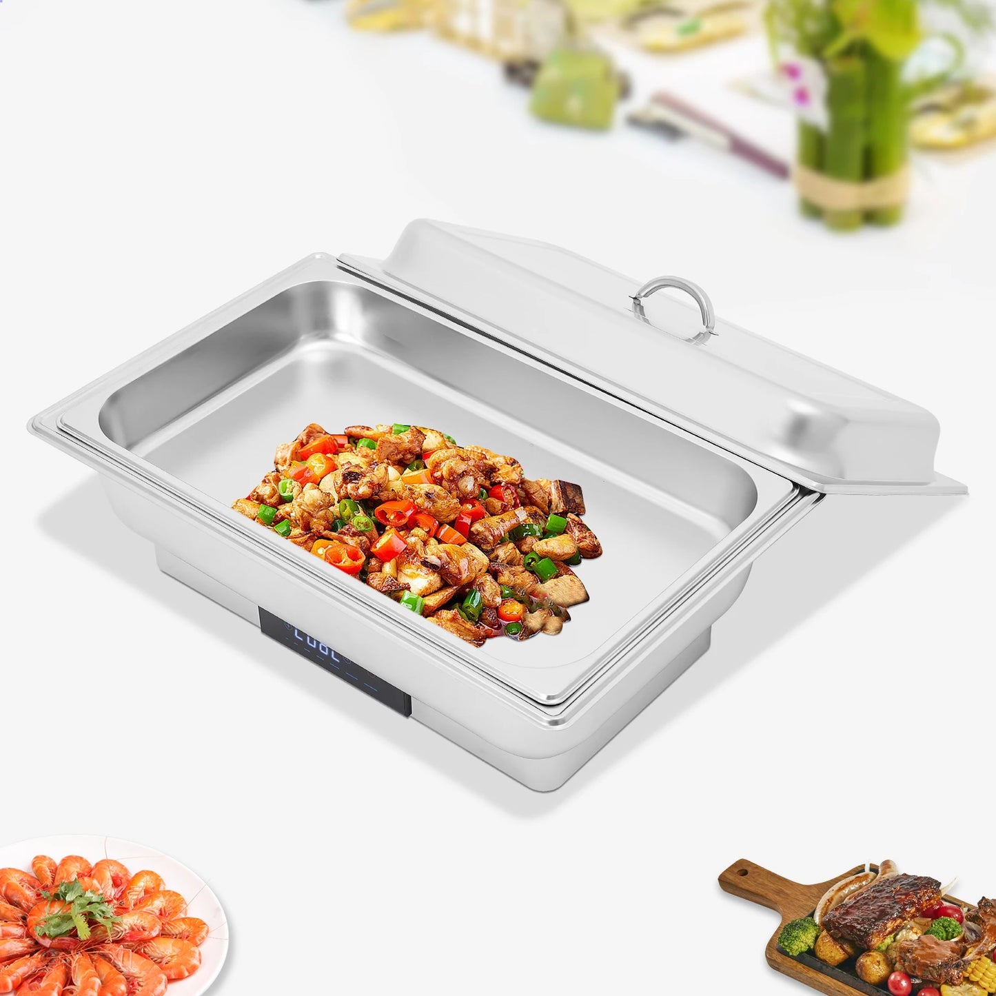 Bymaocar Electric Chafing Dish Buffet Warmer