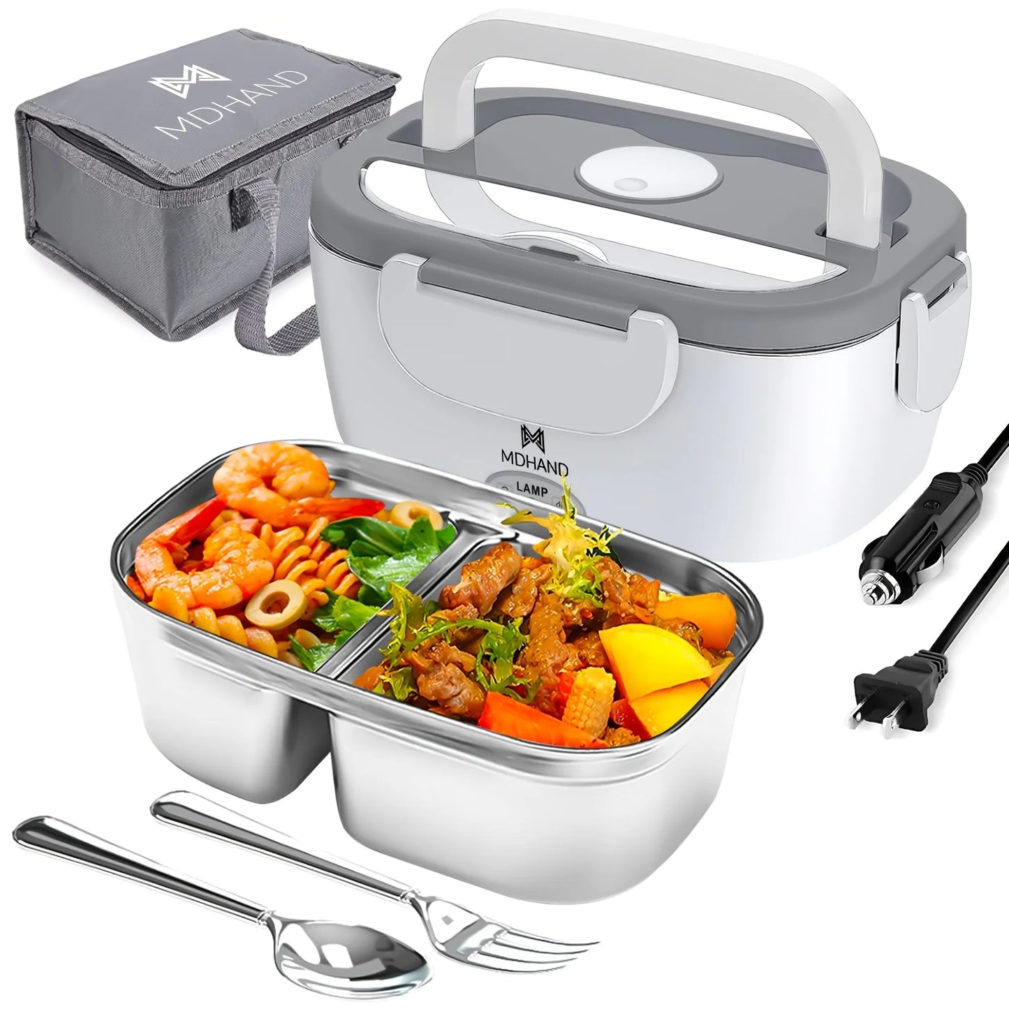 MDHAND 3In1 Electric Lunch Box Heater