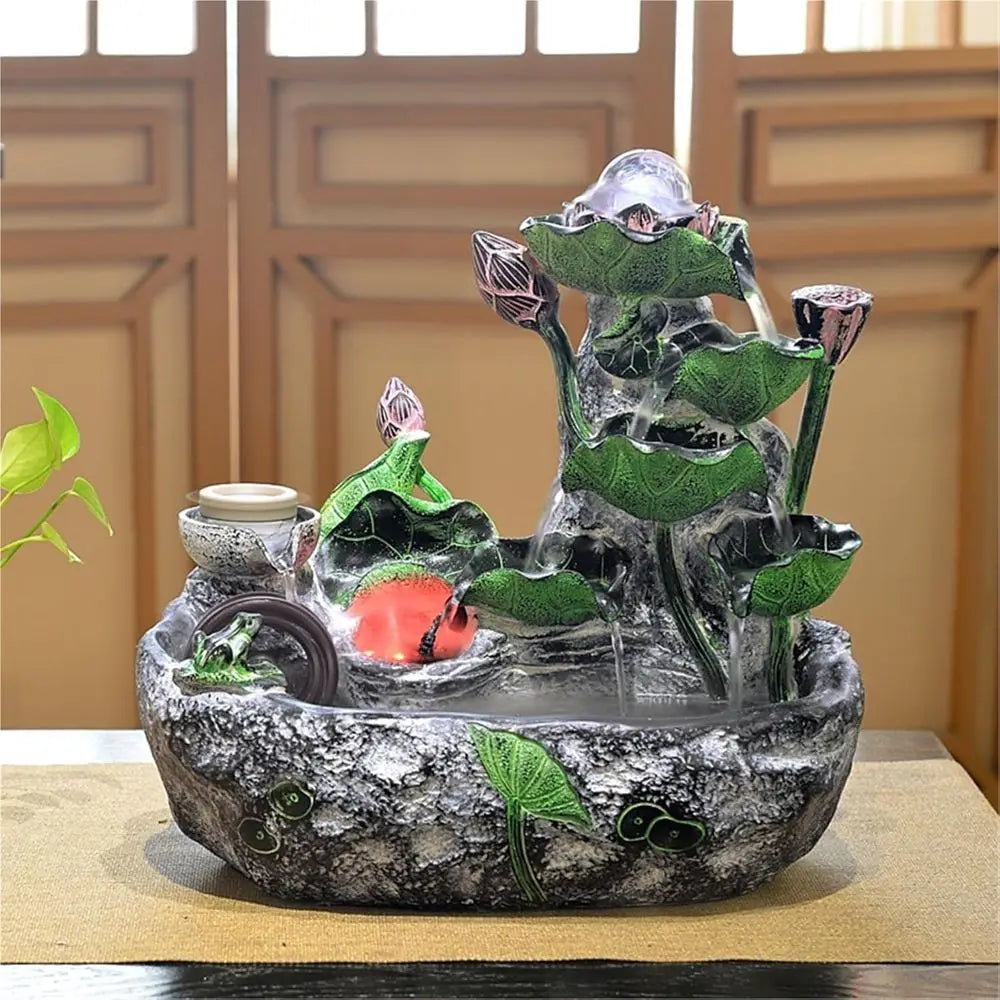 Zen Waterfall Crystal Ball LED Fountain