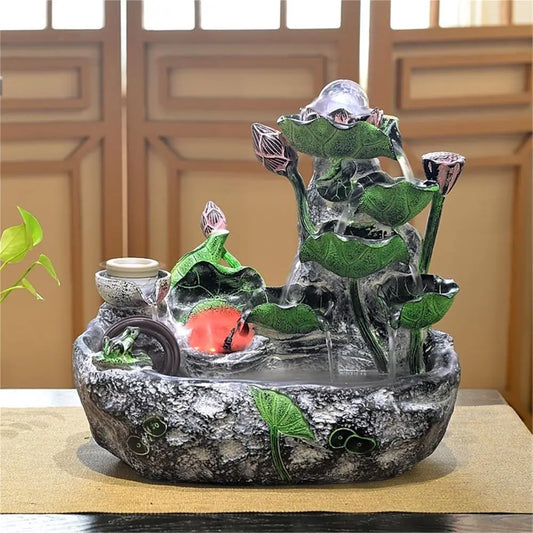 Zen Waterfall Crystal Ball LED Fountain