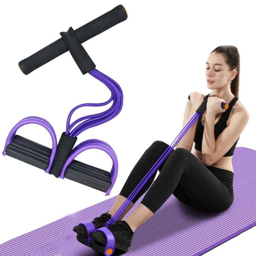 Six Tube Resistance Band Set for Fitness