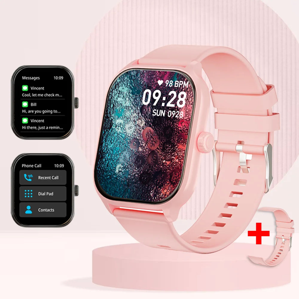 LAXASFIT Smartwatch Bluetooth Calling Voice Assistant 100 Sports Android Ios