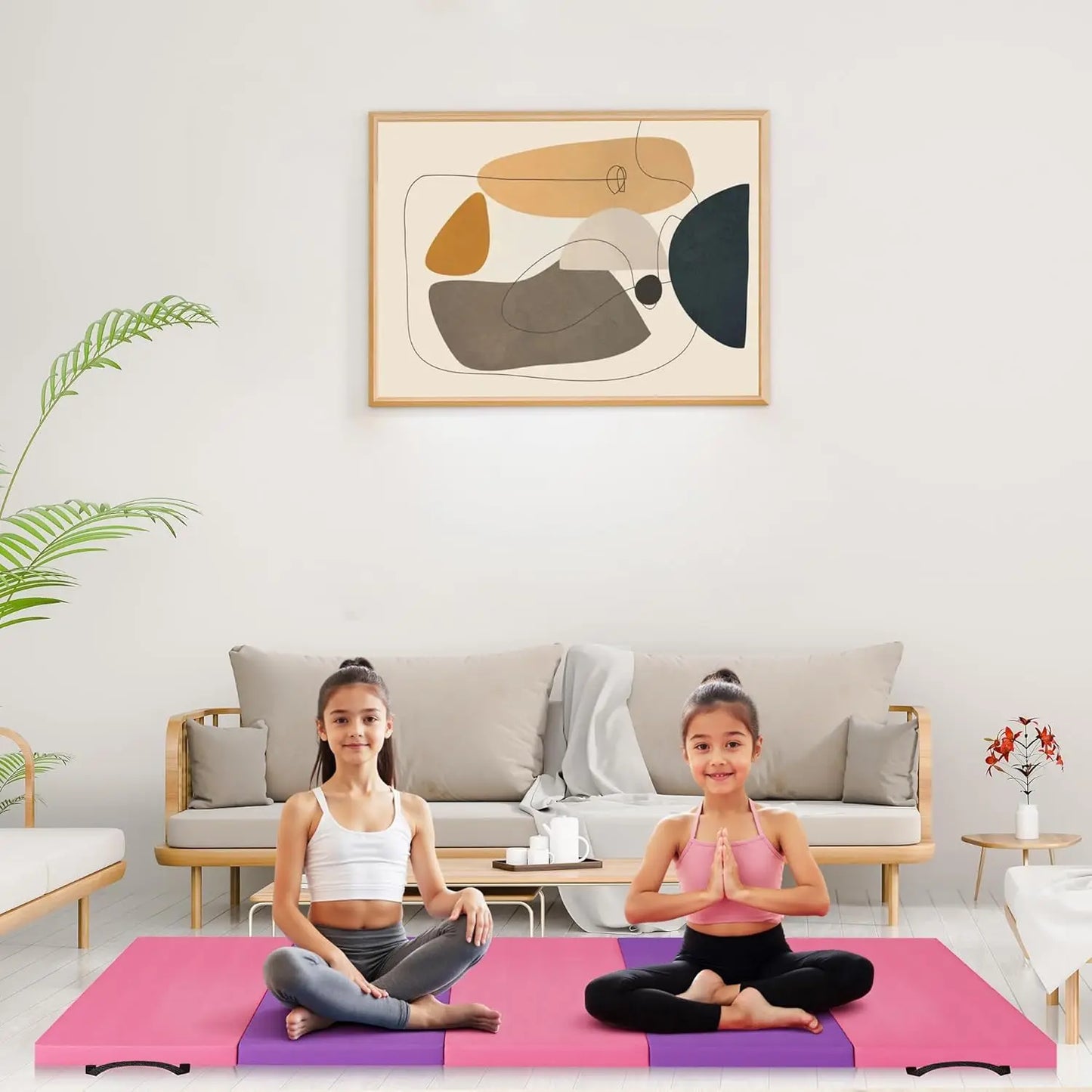 TWISTER.CK Folding Gym Mat Extra Firm High Density Foam Non Slip