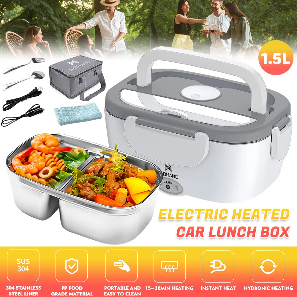 MDHAND 3In1 Electric Lunch Box Heater