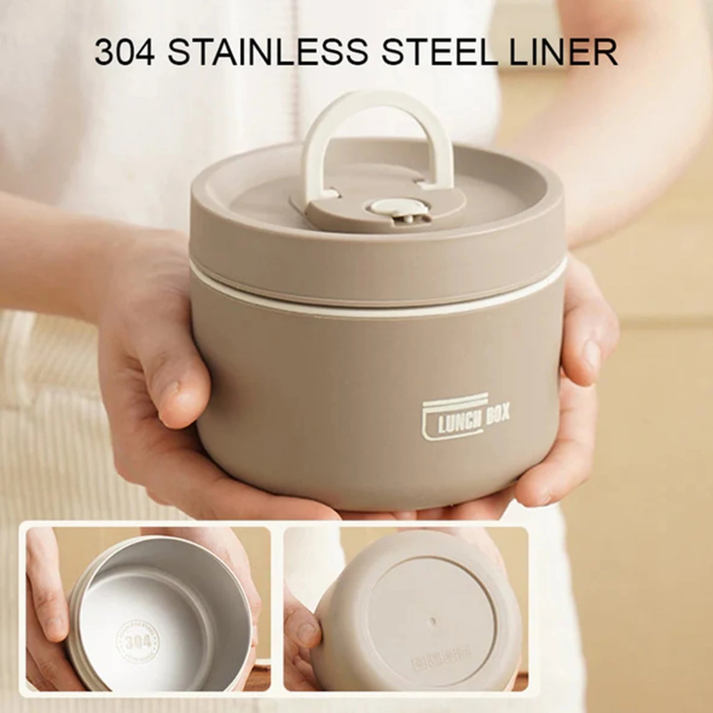 Thermal Lunch Box Leakproof Folding Handle