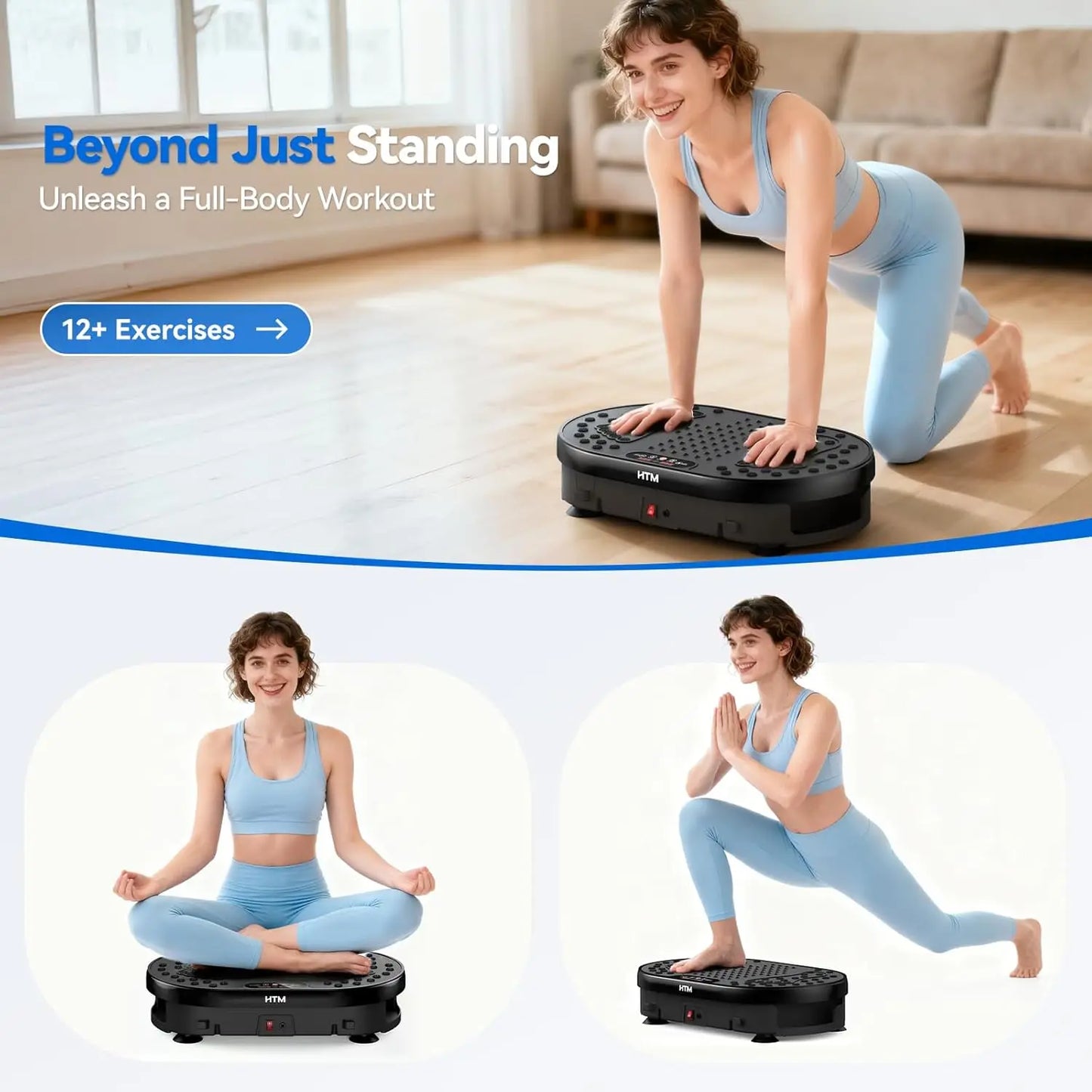 HTMM Vibration Plate 120 Levels 9 Modes Exercise Machine
