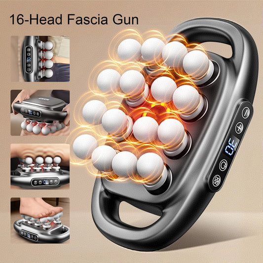 Foreverlily 16 Heads Fascia Gun High Frequency Massage