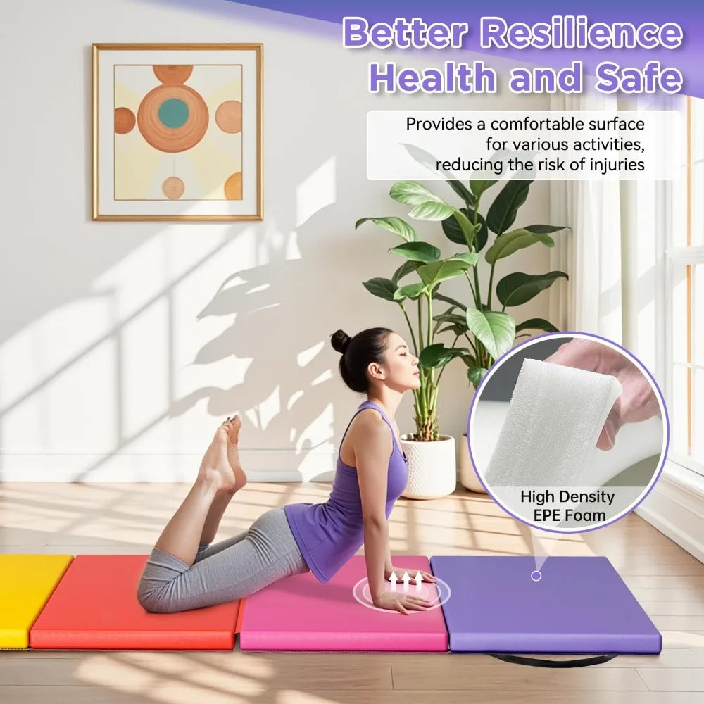 Foldable Gymnastics Tumbling Mat Portable Yoga Mat For Home