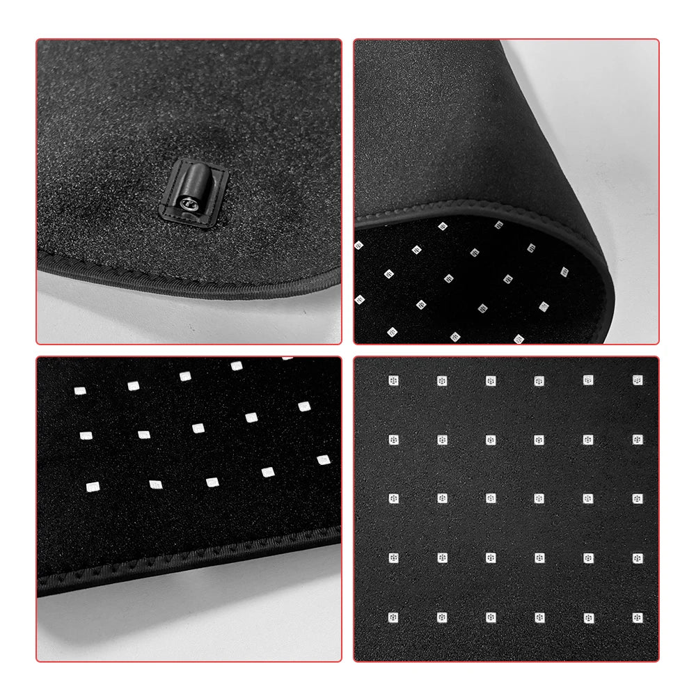 Red Light Therapy Pad for Body 31" x 11" Dual Chip 660nm 850nm LED Infrared Light Device for Waist Back Shoulder Muscle Relax