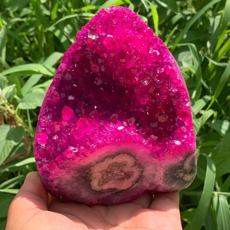 300-400g Pink Geode Quartz Crystal Rose Red Crystal Quartz Room Decor Crystals Crystals and Stones Healing
