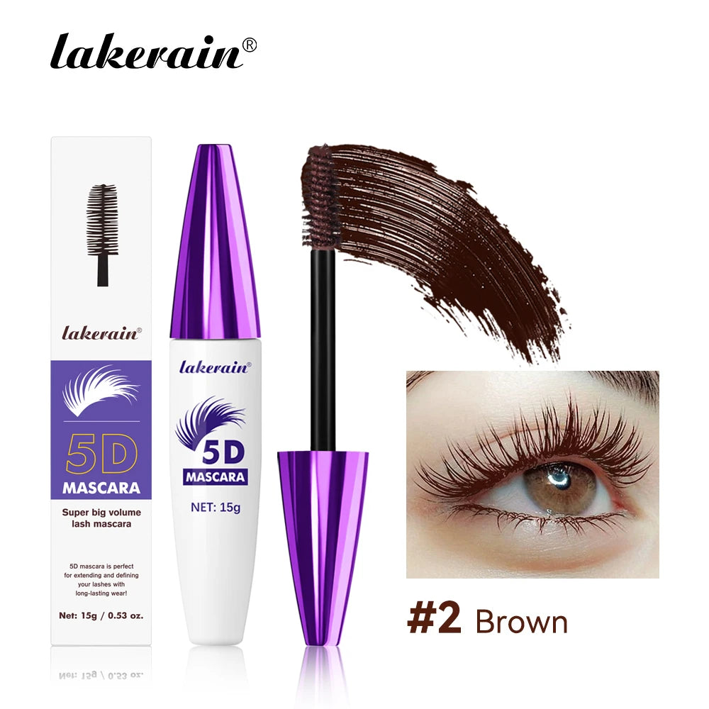 Lakerain 5D Mascara Waterproof Long Lasting Smudge Proof Lengthening