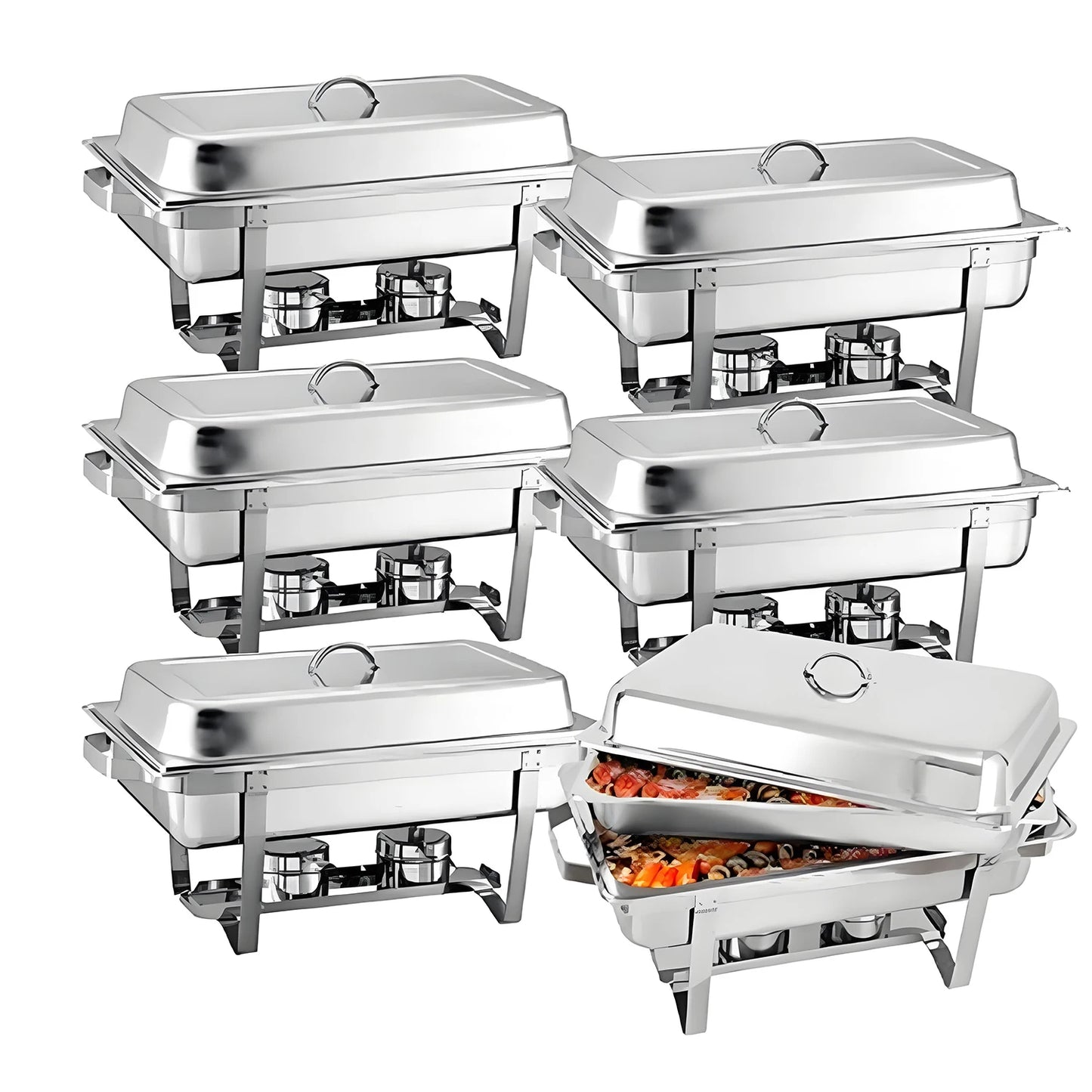 Stainless Steel Chafing Dish Buffet Set With Lids For Catering