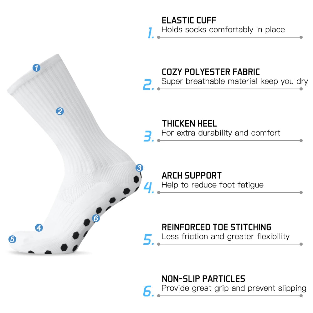 NONECN Anti Slip Soccer Socks Breathable