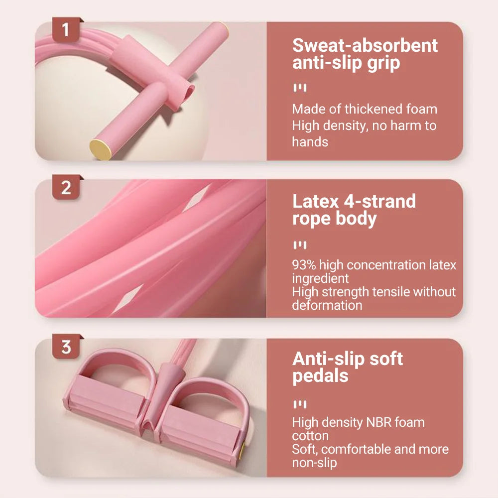 Six Tube Resistance Band Set for Fitness