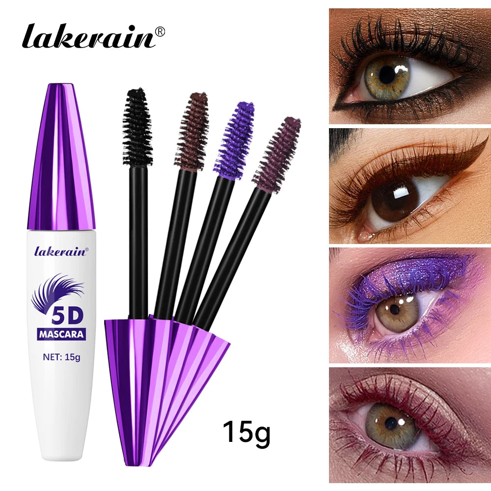 Lakerain 5D Mascara Waterproof Long Lasting Smudge Proof Lengthening