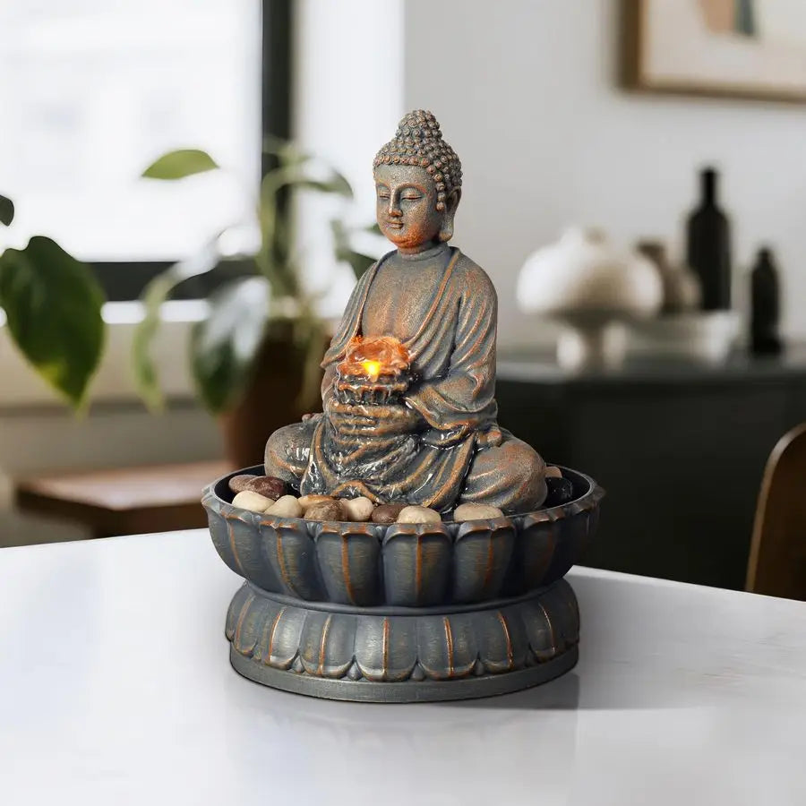 Tabletop Buddha Zen Water Fountain