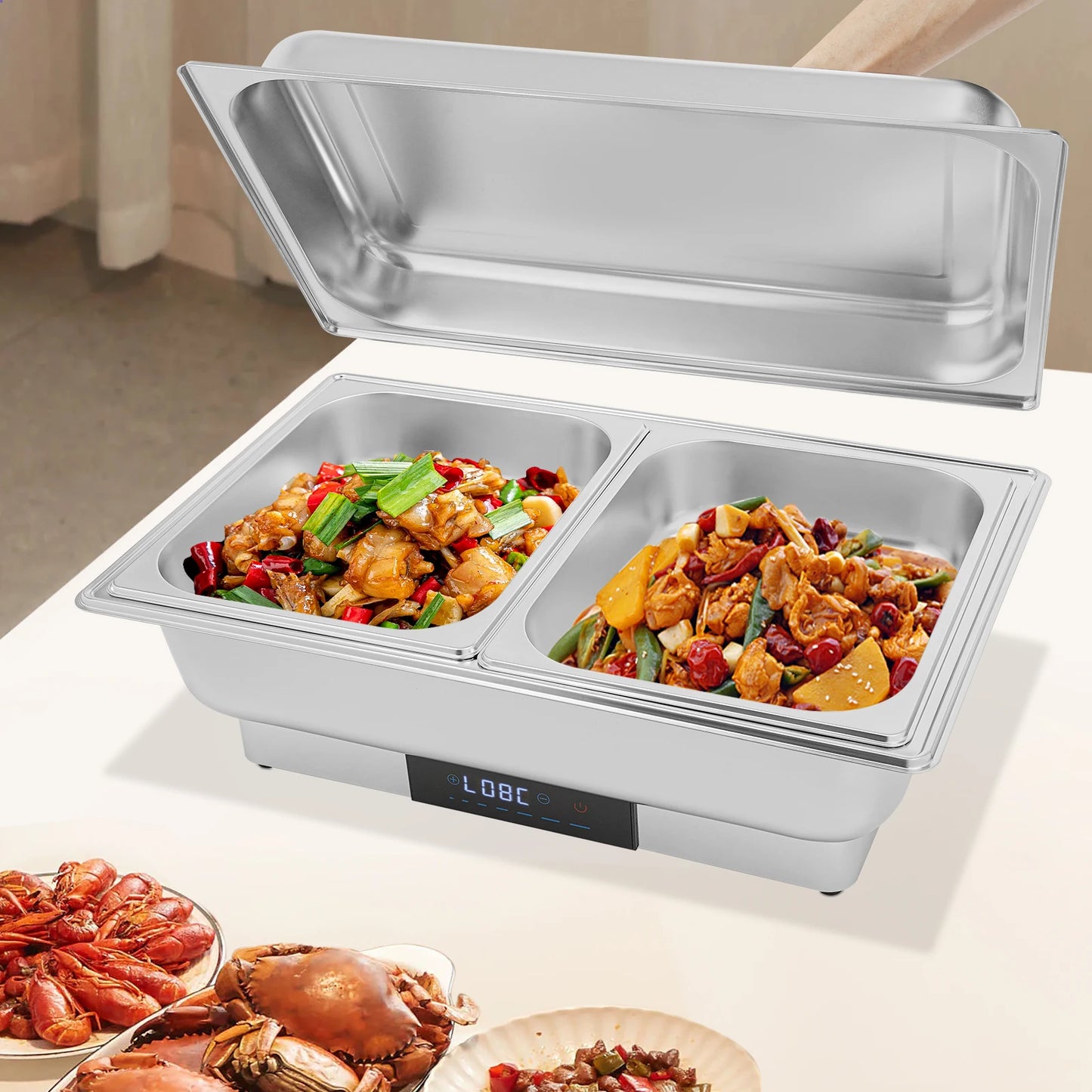 Bymaocar Electric Chafing Dish Buffet Warmer