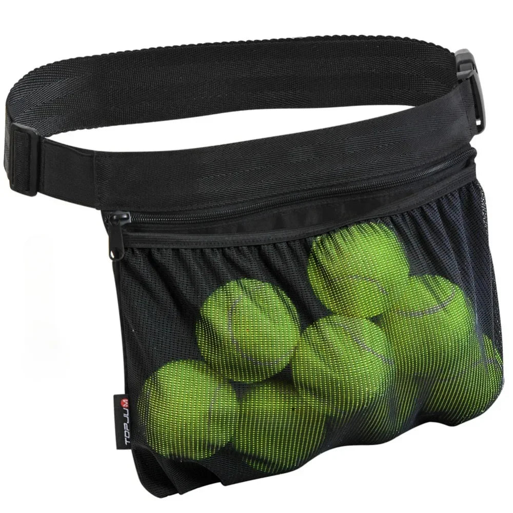 Tennis Pickleball Ball Holder Waist Pack Sweatproof Mesh Pouch