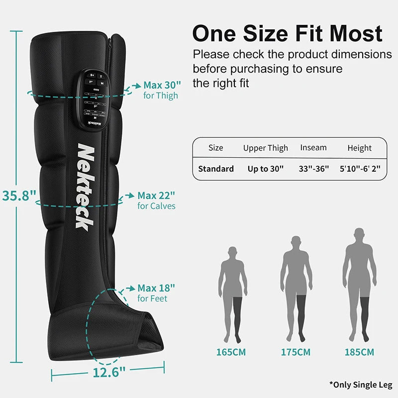 Nekteck Air Pressure Leg Massager Calf and Foot Kneading Massage