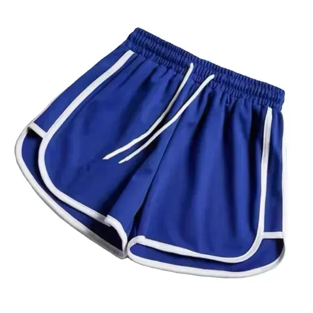 Striped Sports Shorts Women Loose Wide Leg